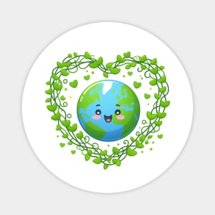 Earth Day 2024 Heart Earth Day Kids Boys Girl Magnet